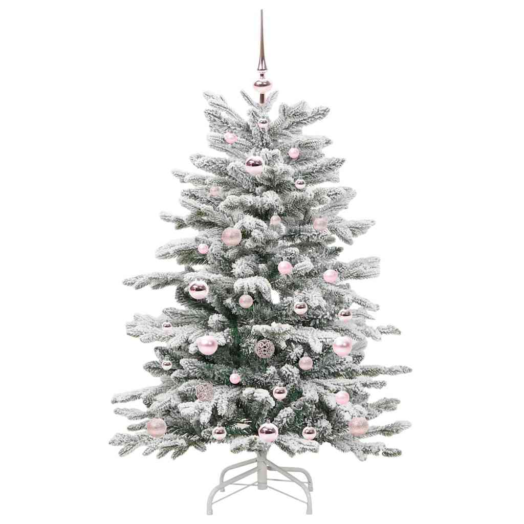 vidaXL Artificial Hinged Christmas Tree White 120 cm PE and PVC - 46878