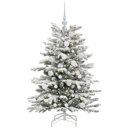 vidaXL Artificial Hinged Christmas Tree White 120 cm PE and PVC - 46891