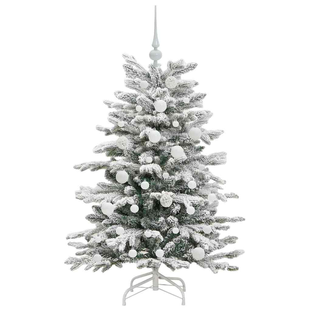 vidaXL Artificial Hinged Christmas Tree White 120 cm PE and PVC - 46891