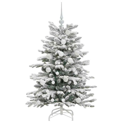 vidaXL Artificial Hinged Christmas Tree White 120 cm PE and PVC - 46891