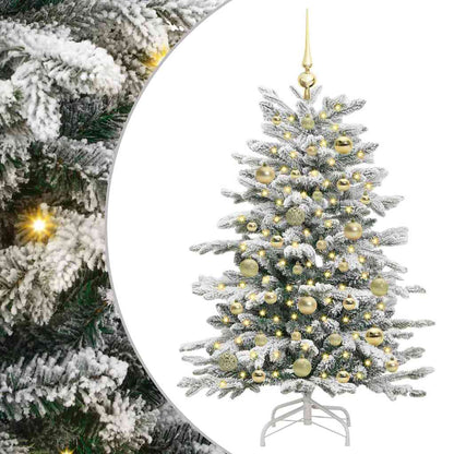 vidaXL Artificial Hinged Christmas Tree White 120 cm PE and PVC - 46895