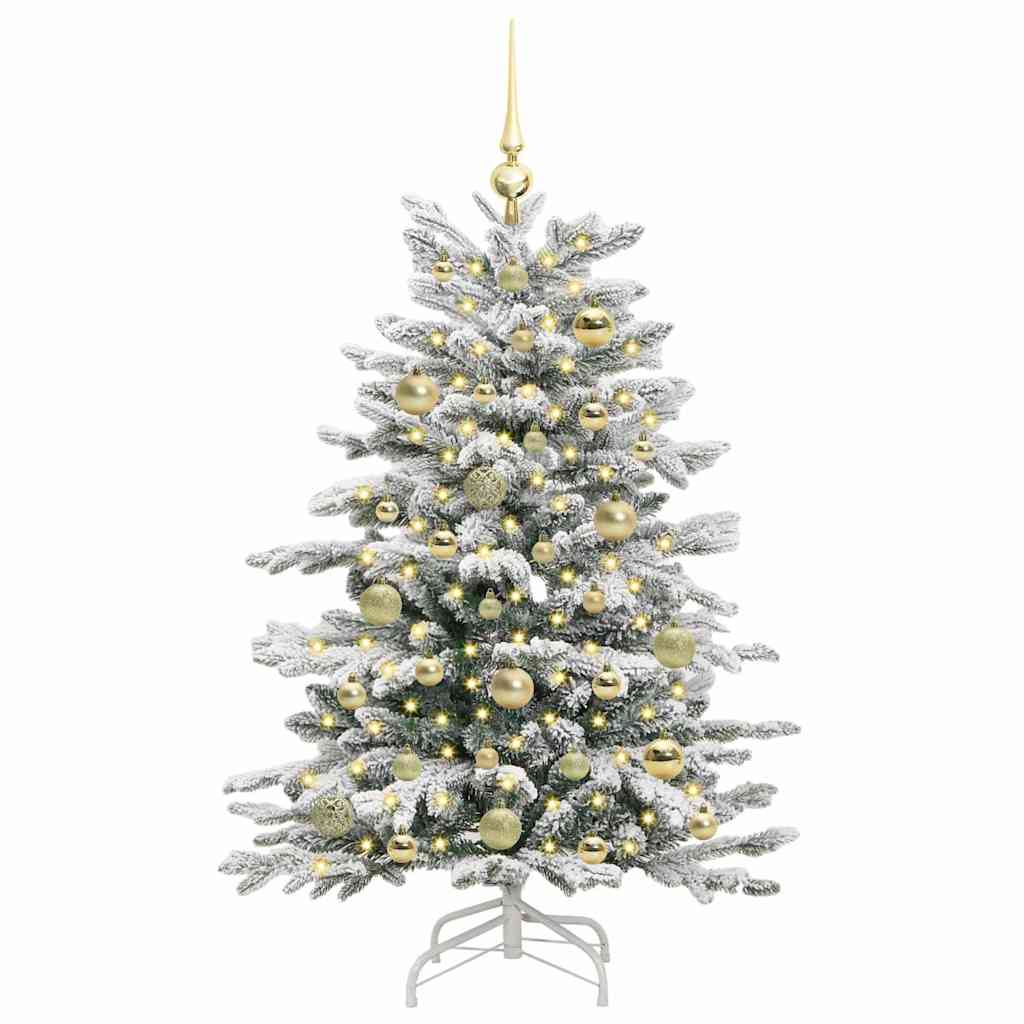 vidaXL Artificial Hinged Christmas Tree White 120 cm PE and PVC - 46895