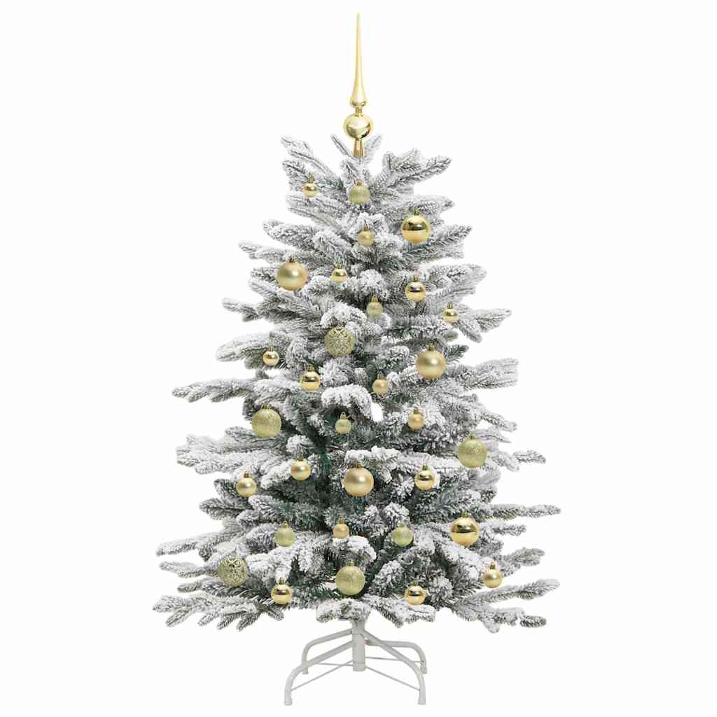 vidaXL Artificial Hinged Christmas Tree White 120 cm PE and PVC - 46895