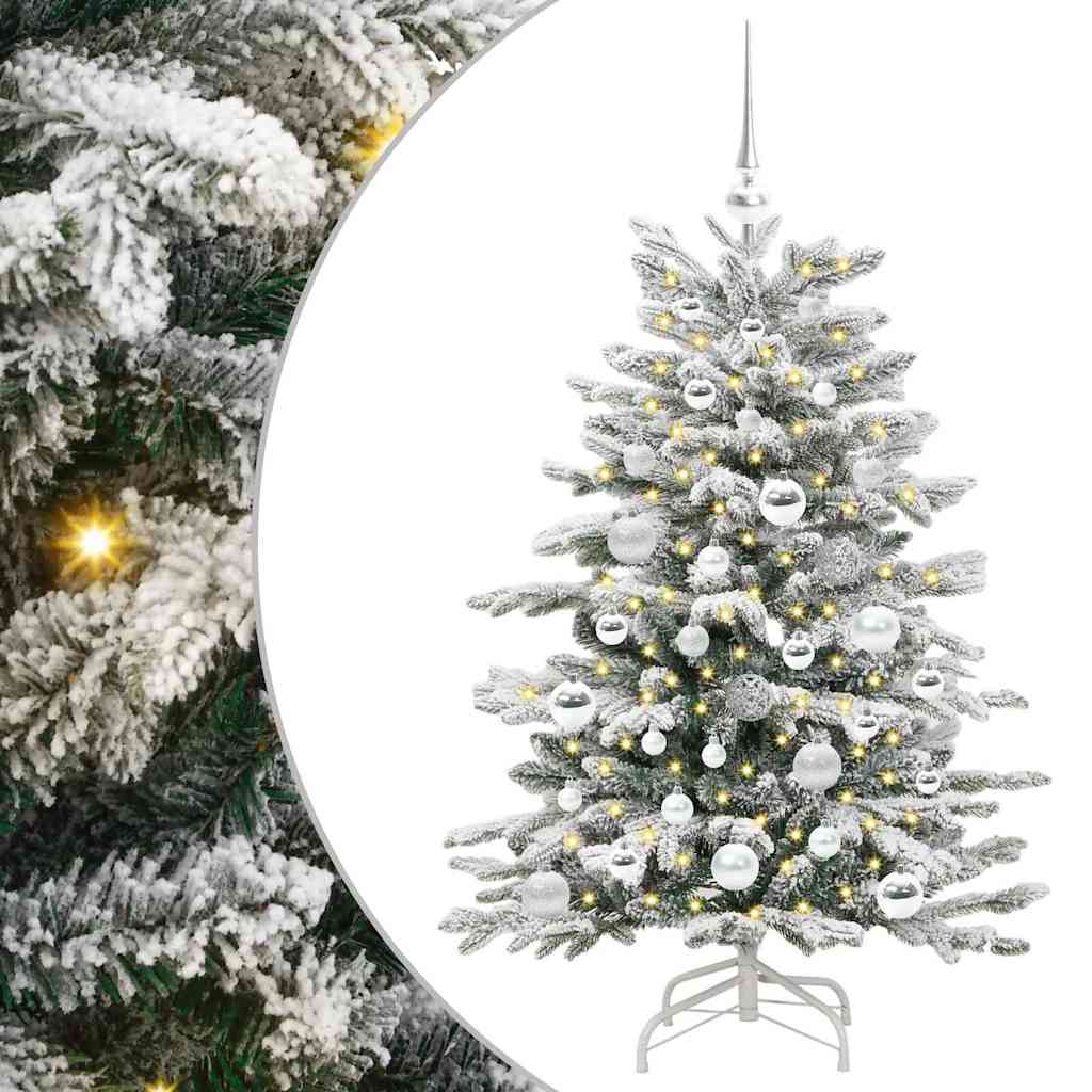 vidaXL Artificial Hinged Christmas Tree White 120 cm PE and PVC - 46900