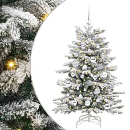 vidaXL Artificial Hinged Christmas Tree White 120 cm PE and PVC - 46900