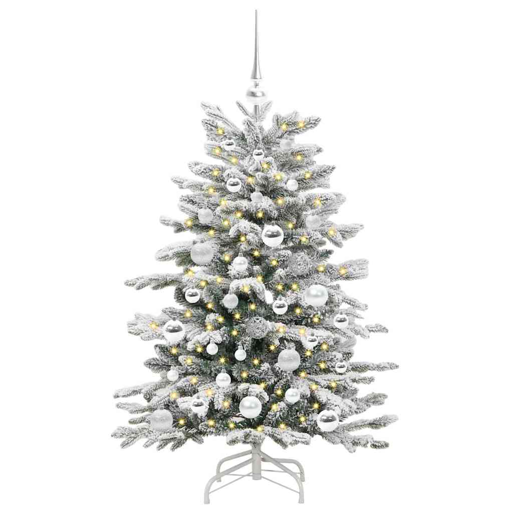 vidaXL Artificial Hinged Christmas Tree White 120 cm PE and PVC - 46900