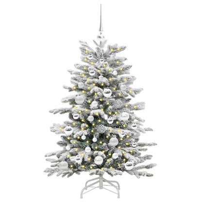 vidaXL Artificial Hinged Christmas Tree White 120 cm PE and PVC - 46900