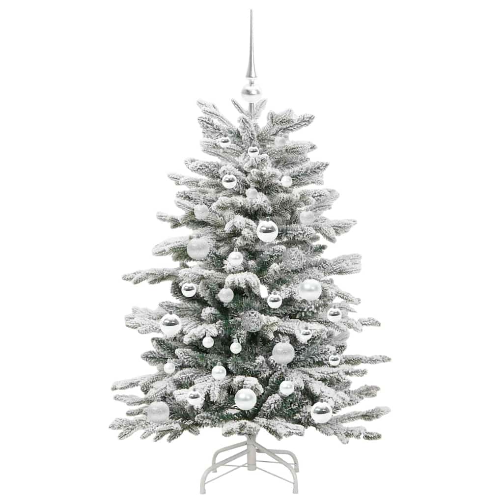 vidaXL Artificial Hinged Christmas Tree White 120 cm PE and PVC - 46900