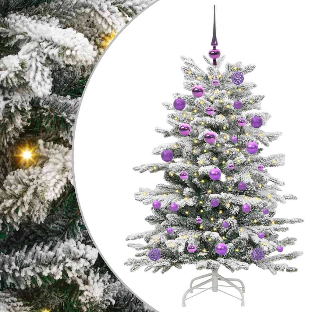 vidaXL Artificial Hinged Christmas Tree White 120 cm PE and PVC - 46902