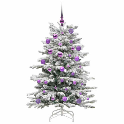 vidaXL Artificial Hinged Christmas Tree White 120 cm PE and PVC - 46902