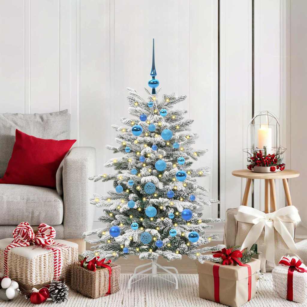vidaXL Artificial Hinged Christmas Tree White 120 cm PE and PVC - 46911