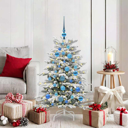 vidaXL Artificial Hinged Christmas Tree White 120 cm PE and PVC - 46911