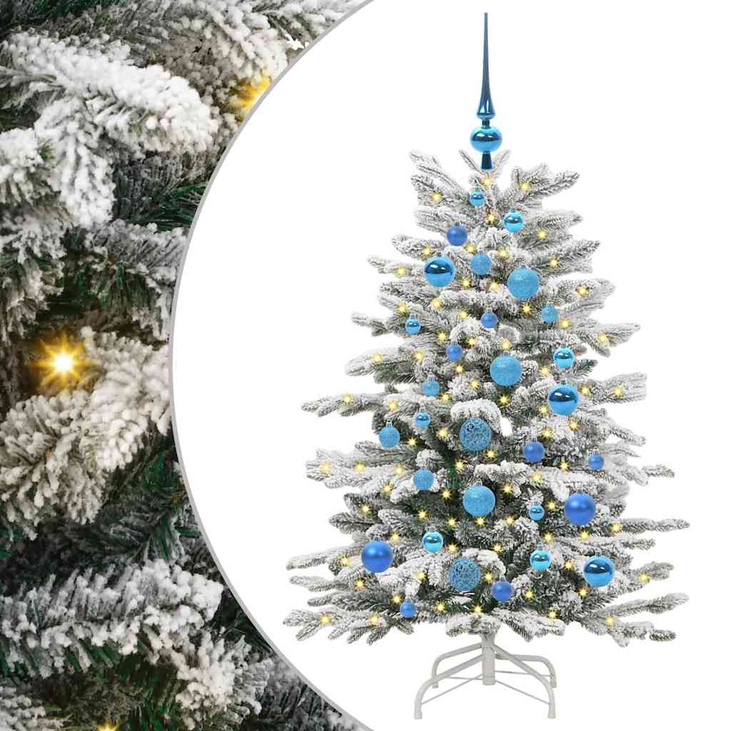 vidaXL Artificial Hinged Christmas Tree White 120 cm PE and PVC - 46911