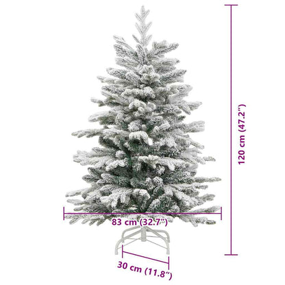 vidaXL Artificial Hinged Christmas Tree White 120 cm PE and PVC - 46911