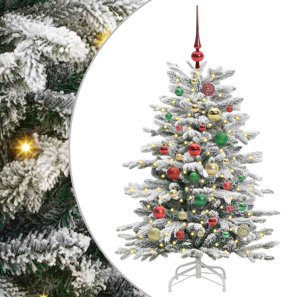 vidaXL Artificial Hinged Christmas Tree White 120 cm PE and PVC - 46912