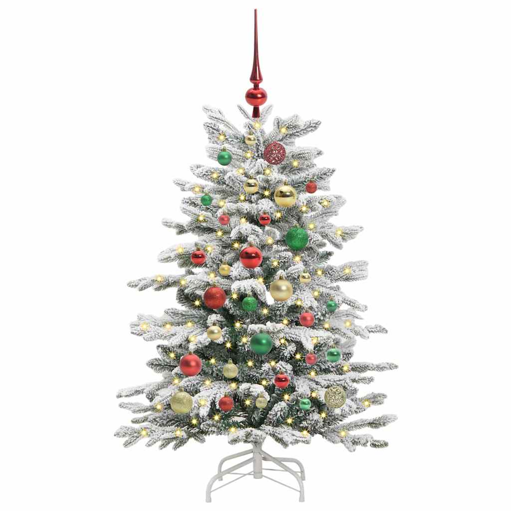 vidaXL Artificial Hinged Christmas Tree White 120 cm PE and PVC - 46912