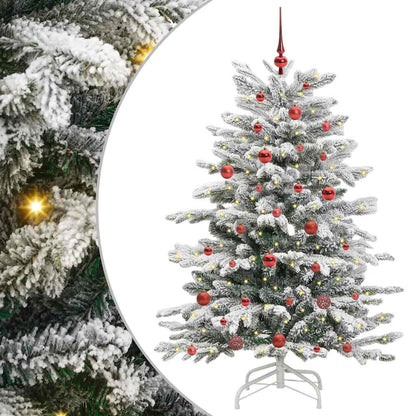 vidaXL Artificial Hinged Christmas Tree White 150 cm PE and PVC - 46914