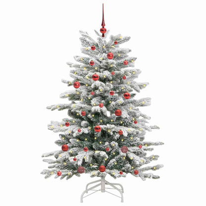 vidaXL Artificial Hinged Christmas Tree White 150 cm PE and PVC - 46914