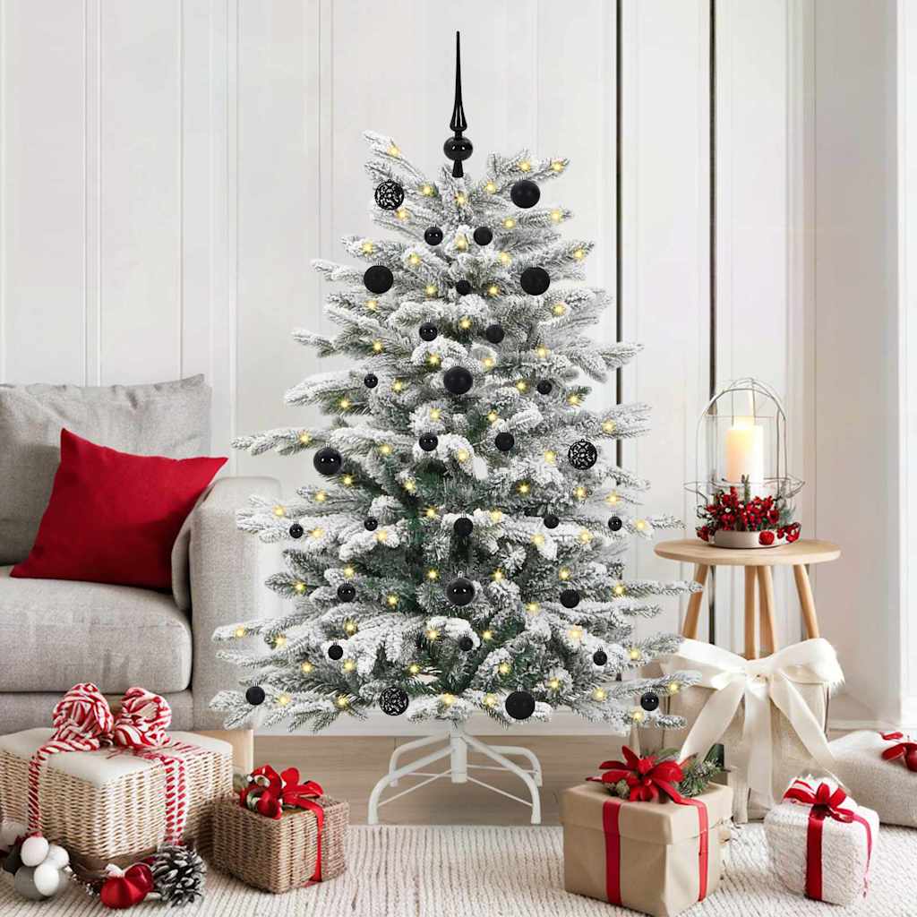 vidaXL Artificial Hinged Christmas Tree White 150 cm PE and PVC - 46915