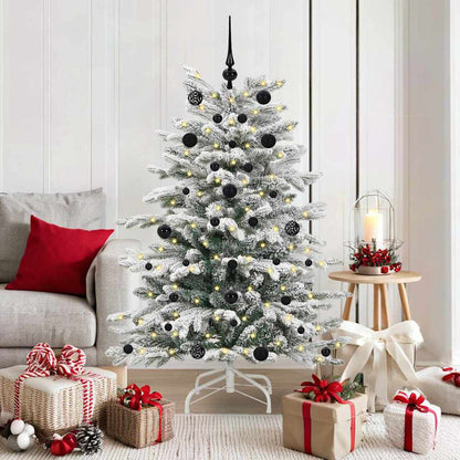 vidaXL Artificial Hinged Christmas Tree White 150 cm PE and PVC - 46915
