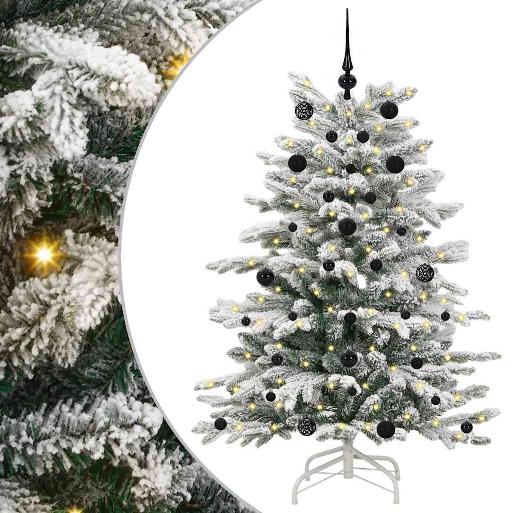 vidaXL Artificial Hinged Christmas Tree White 150 cm PE and PVC - 46915