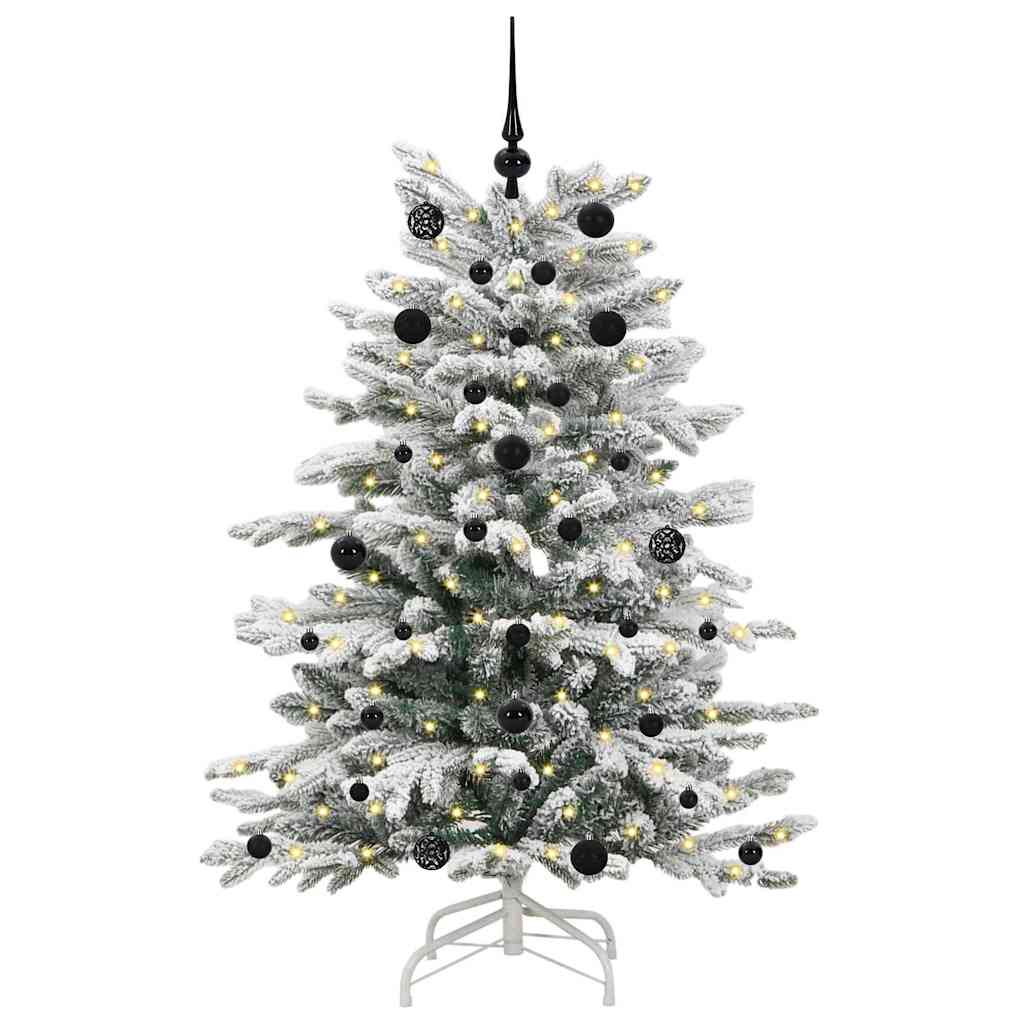 vidaXL Artificial Hinged Christmas Tree White 150 cm PE and PVC - 46915