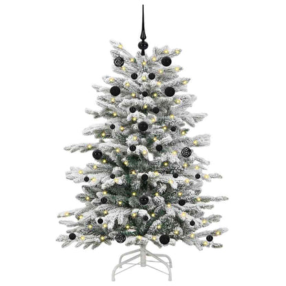 vidaXL Artificial Hinged Christmas Tree White 150 cm PE and PVC - 46915