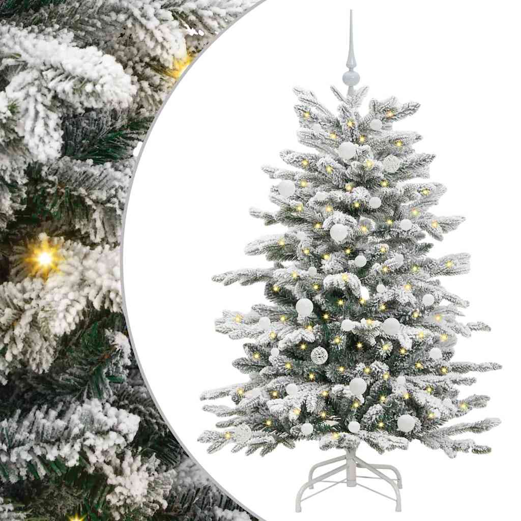 vidaXL Artificial Hinged Christmas Tree White 150 cm PE and PVC - 46977