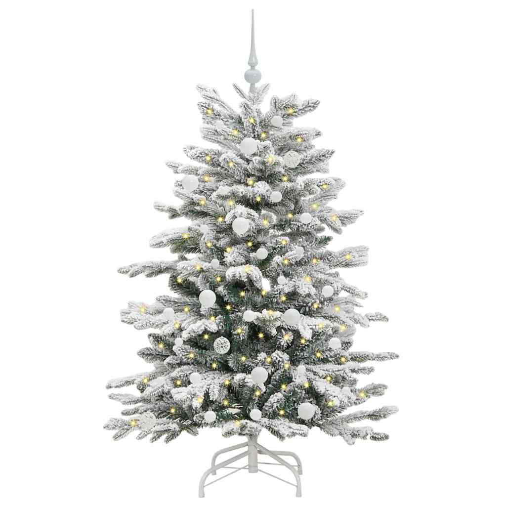 vidaXL Artificial Hinged Christmas Tree White 150 cm PE and PVC - 46977