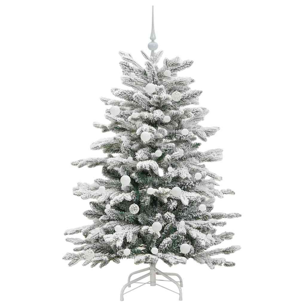 vidaXL Artificial Hinged Christmas Tree White 150 cm PE and PVC - 46977