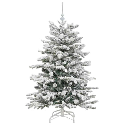 vidaXL Artificial Hinged Christmas Tree White 150 cm PE and PVC - 46977