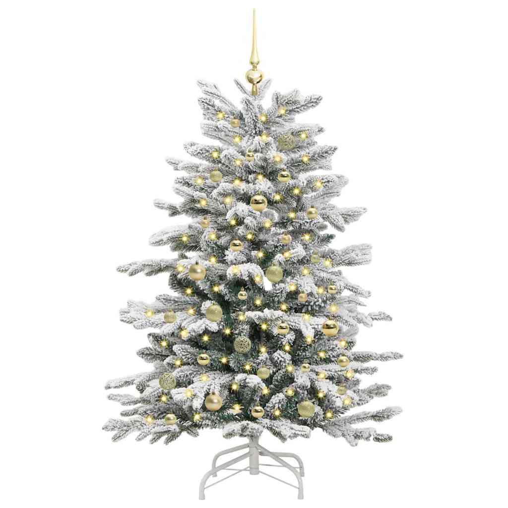 vidaXL Artificial Hinged Christmas Tree White 150 cm PE and PVC - 46988
