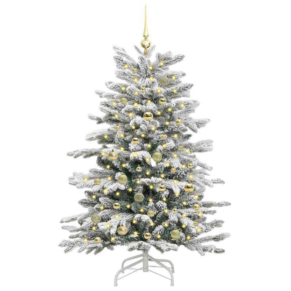 vidaXL Artificial Hinged Christmas Tree White 150 cm PE and PVC - 46988