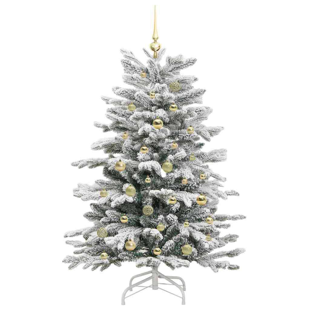 vidaXL Artificial Hinged Christmas Tree White 150 cm PE and PVC - 46988