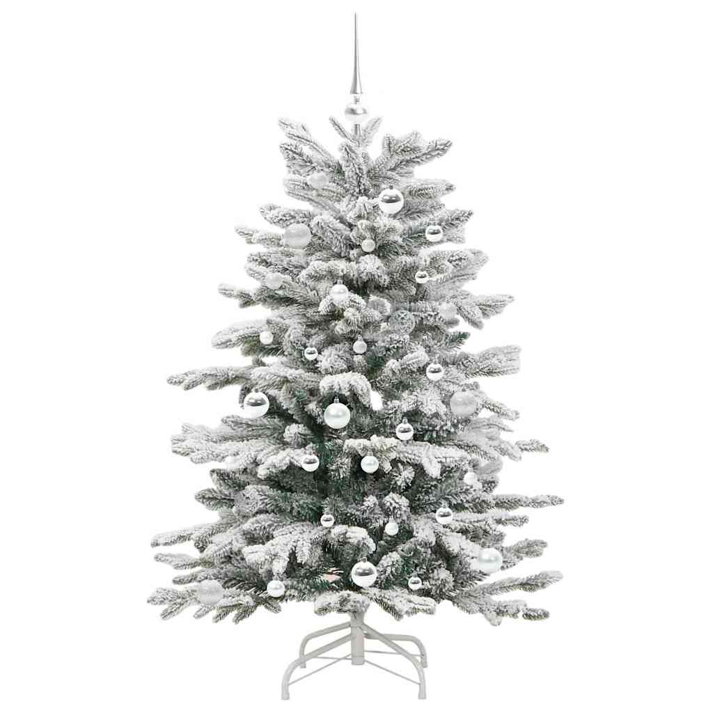 vidaXL Artificial Hinged Christmas Tree White 150 cm PE and PVC - 46991
