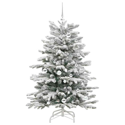 vidaXL Artificial Hinged Christmas Tree White 150 cm PE and PVC - 46991