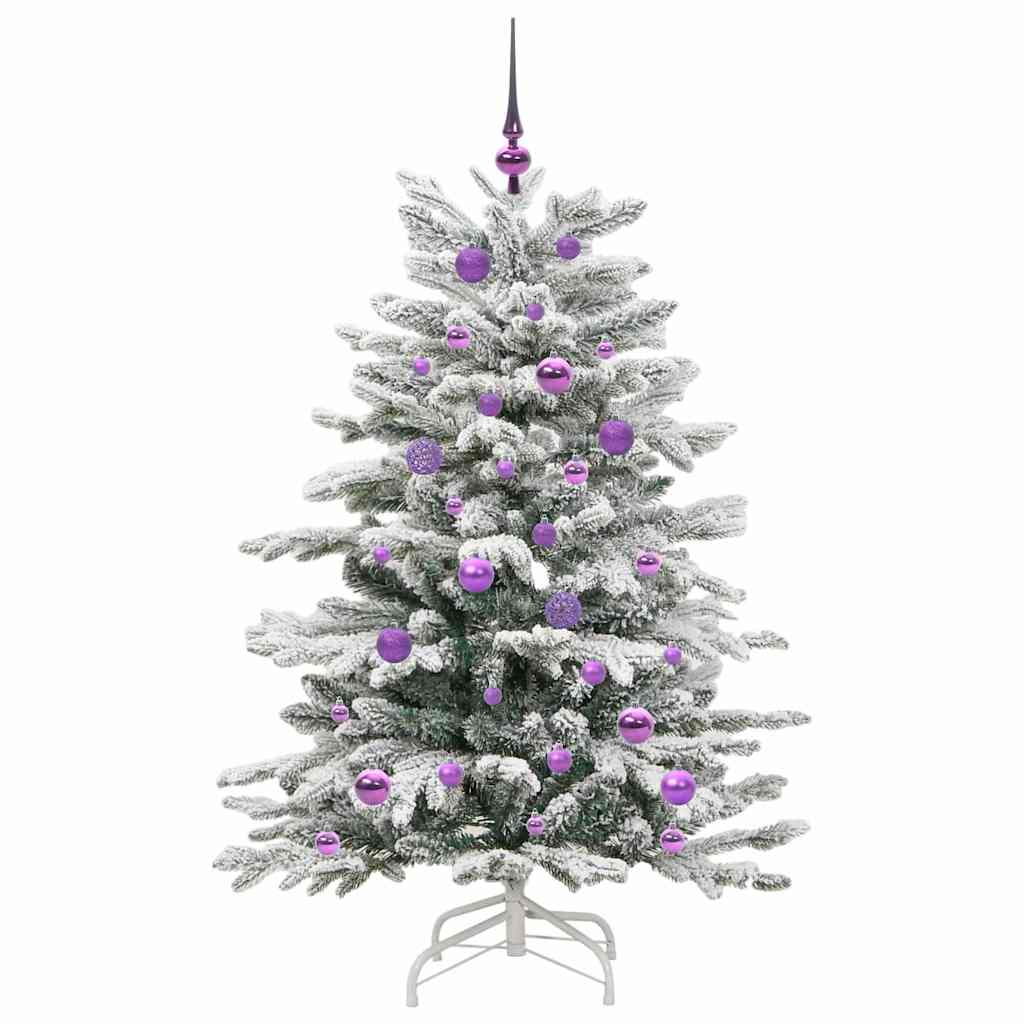 vidaXL Artificial Hinged Christmas Tree White 150 cm PE and PVC - 47004