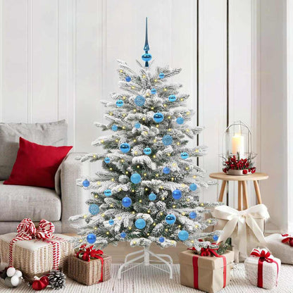 vidaXL Artificial Hinged Christmas Tree White 150 cm PE and PVC - 47013