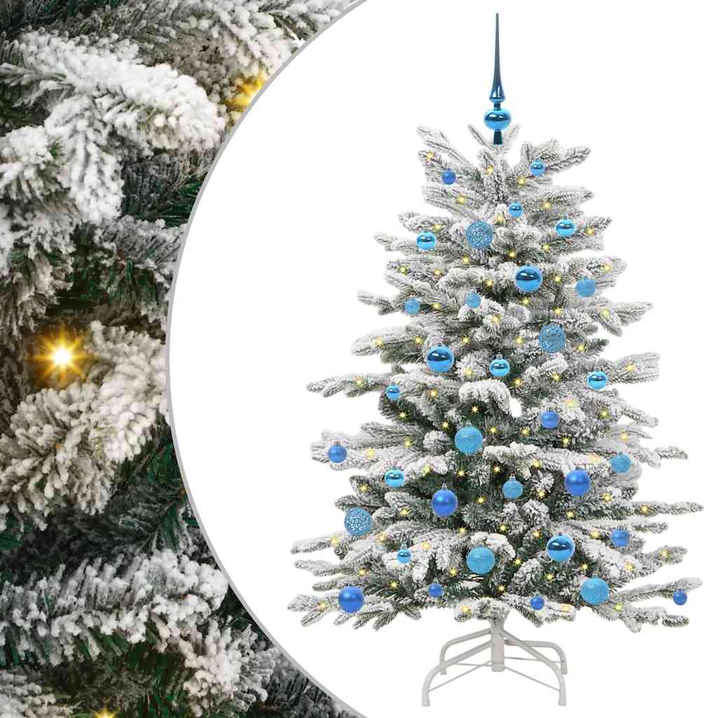 vidaXL Artificial Hinged Christmas Tree White 150 cm PE and PVC - 47013