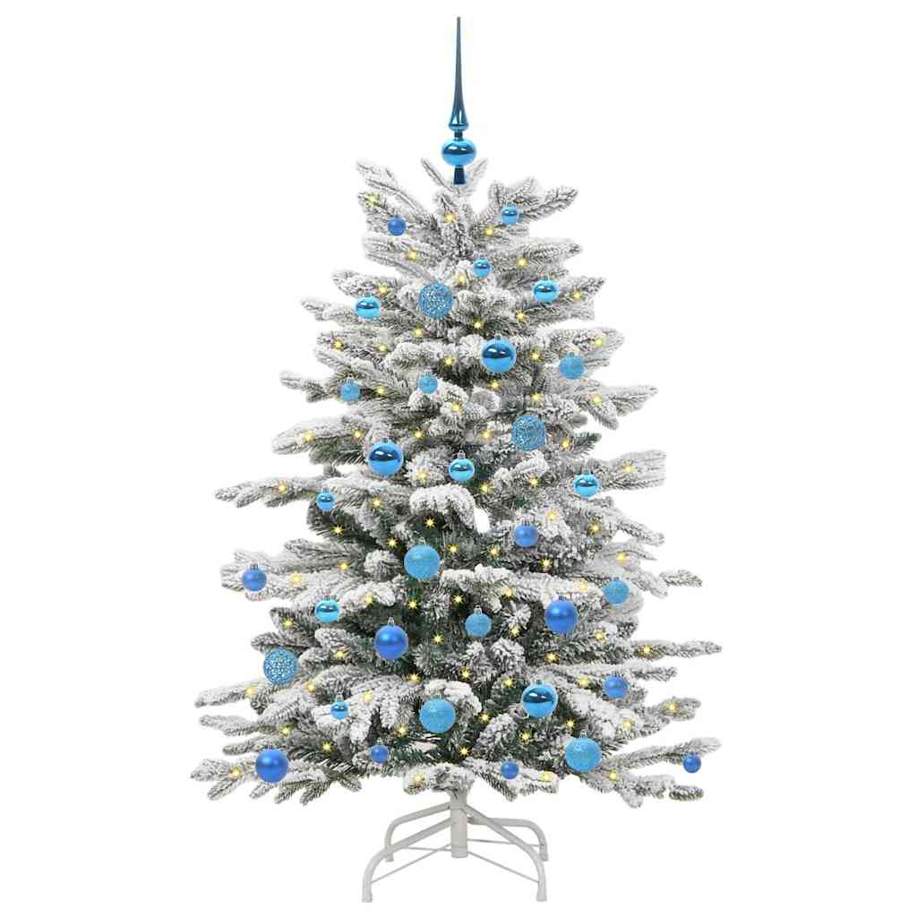 vidaXL Artificial Hinged Christmas Tree White 150 cm PE and PVC - 47013