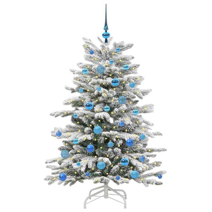 vidaXL Artificial Hinged Christmas Tree White 150 cm PE and PVC - 47013