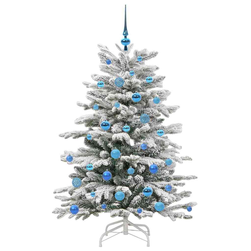 vidaXL Artificial Hinged Christmas Tree White 150 cm PE and PVC - 47013