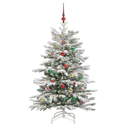 vidaXL Artificial Hinged Christmas Tree White 150 cm PE and PVC - 47017