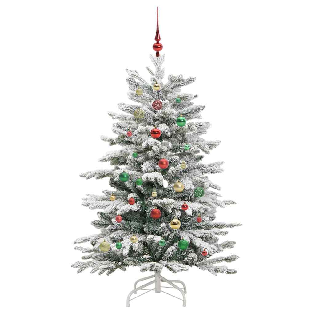 vidaXL Artificial Hinged Christmas Tree White 150 cm PE and PVC - 47017
