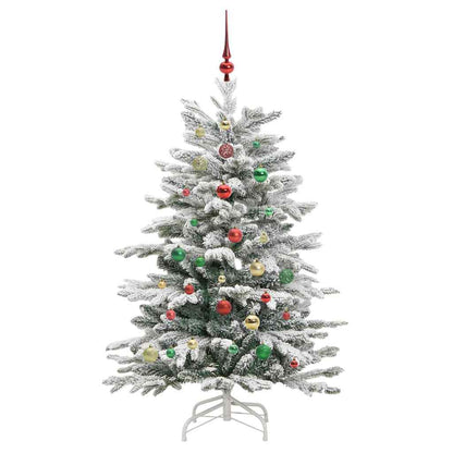 vidaXL Artificial Hinged Christmas Tree White 150 cm PE and PVC - 47017