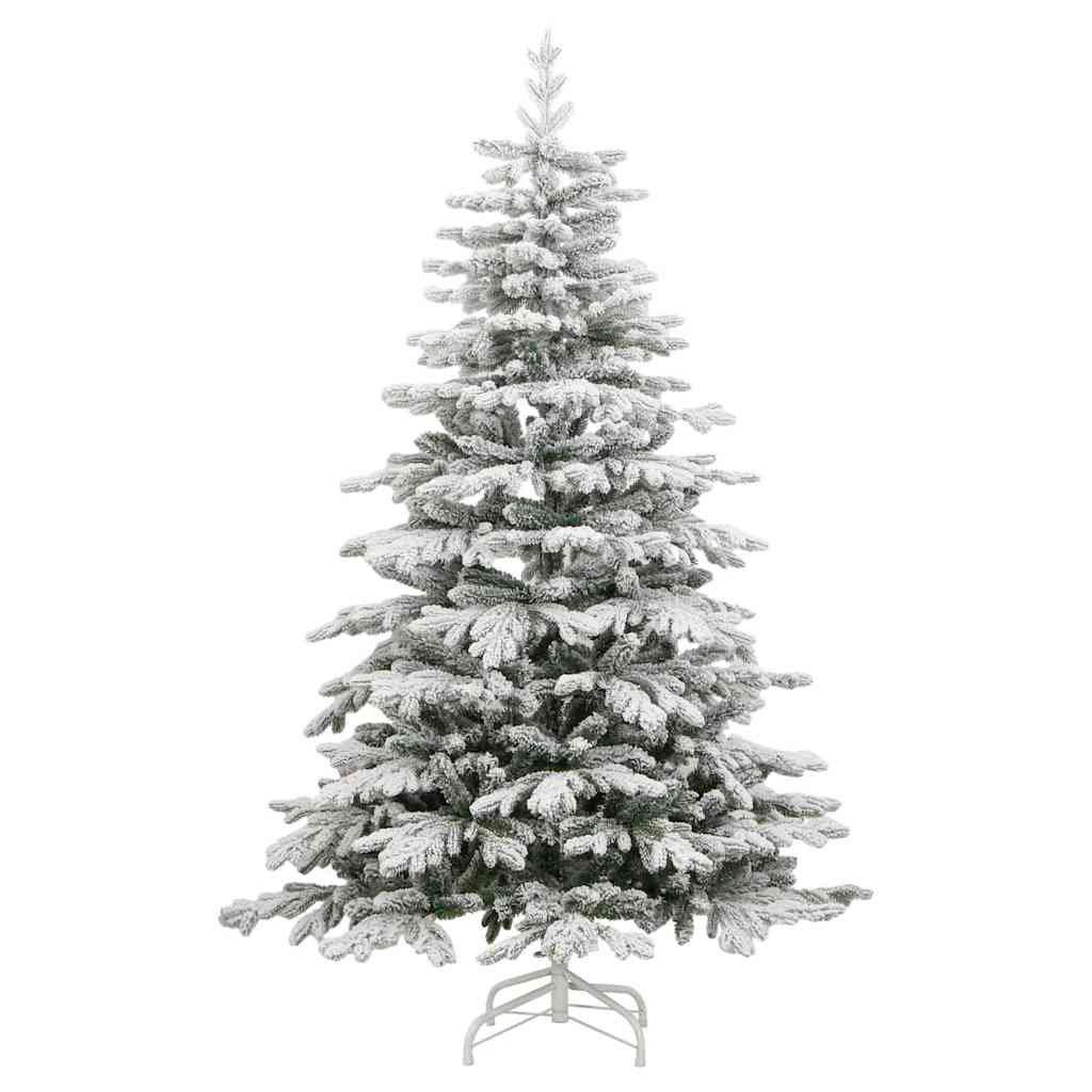 vidaXL Artificial Hinged Christmas Tree White 180 cm PE and PVC