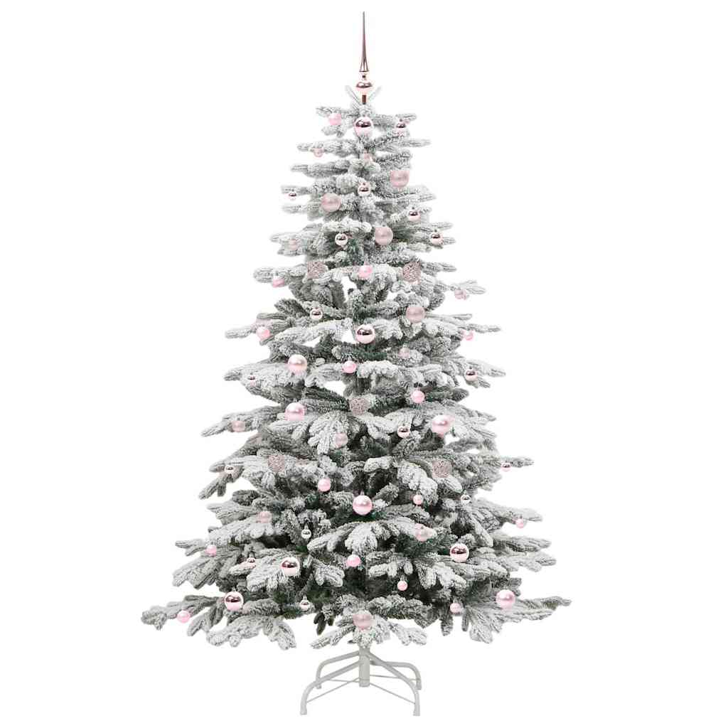vidaXL Artificial Hinged Christmas Tree White 180 cm PE and PVC - 47027