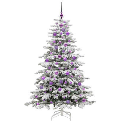 vidaXL Artificial Hinged Christmas Tree White 180 cm PE and PVC - 47039