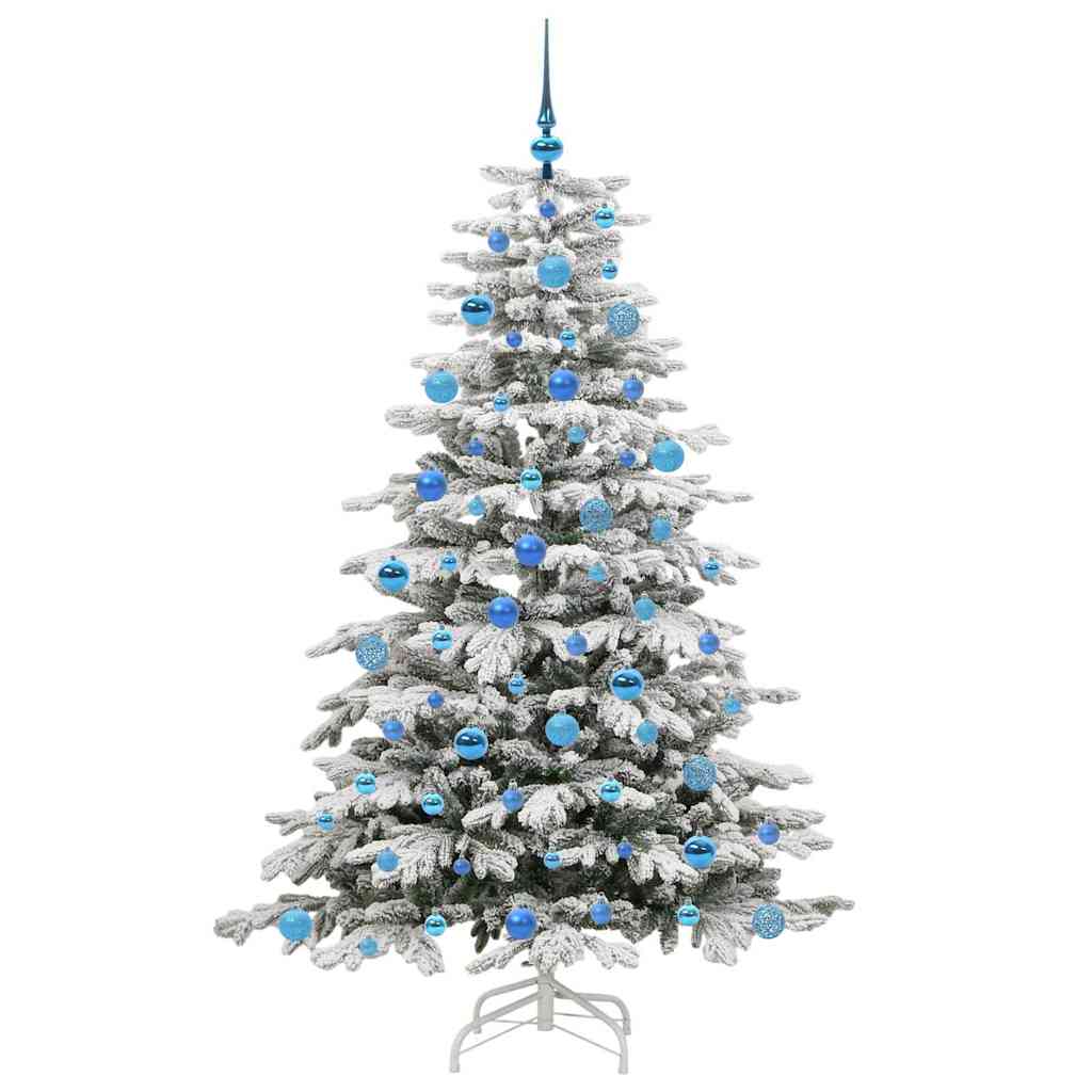 vidaXL Artificial Hinged Christmas Tree White 180 cm PE and PVC - 47046