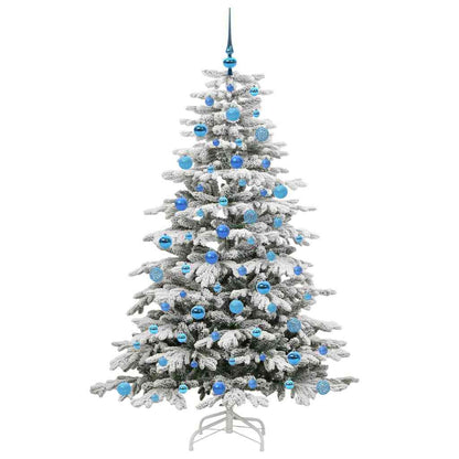 vidaXL Artificial Hinged Christmas Tree White 180 cm PE and PVC - 47046